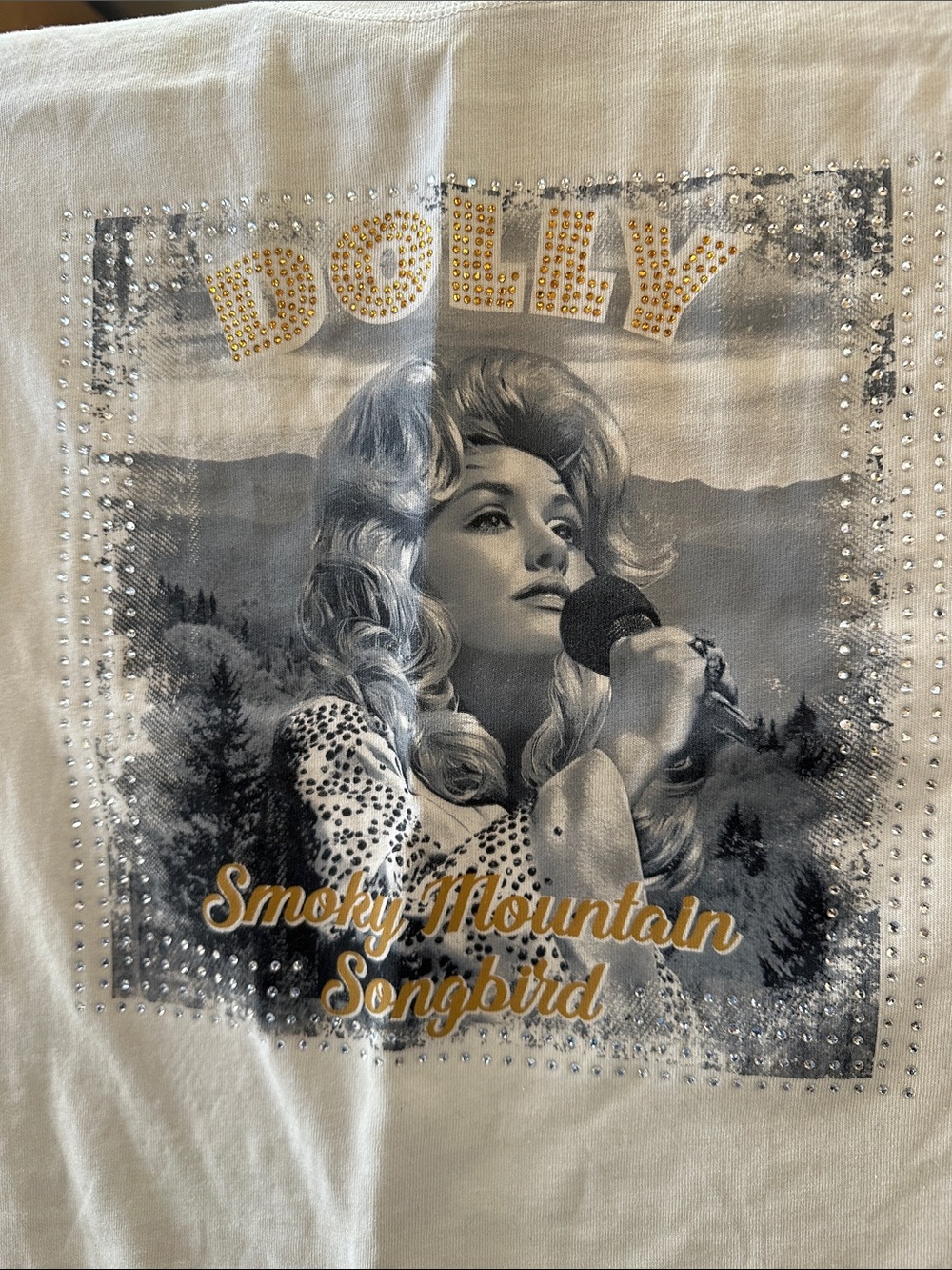Dolly Parton Smoky Mountain Songbird Rhinestone Graphic Tee